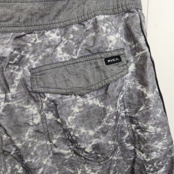 RVCA Sanur Gray Swim Trunks Board Shorts Swim Swimsuit Size 32 Beach - Picture 7 of 11